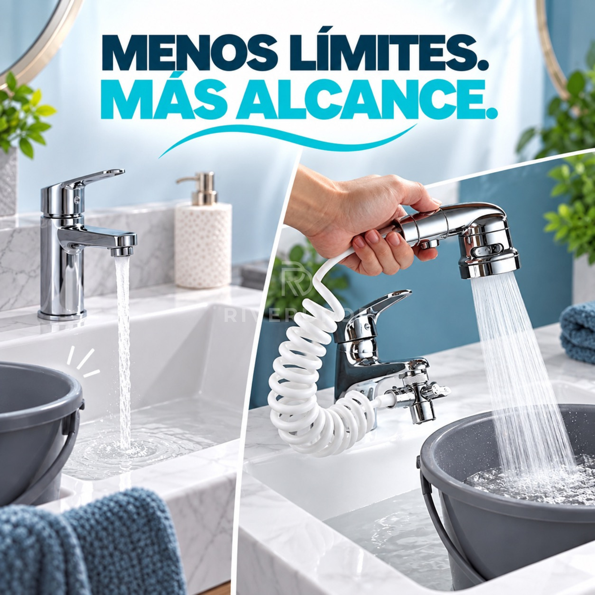 AquaFlex 360™- Tu grifo ya no tiene límites