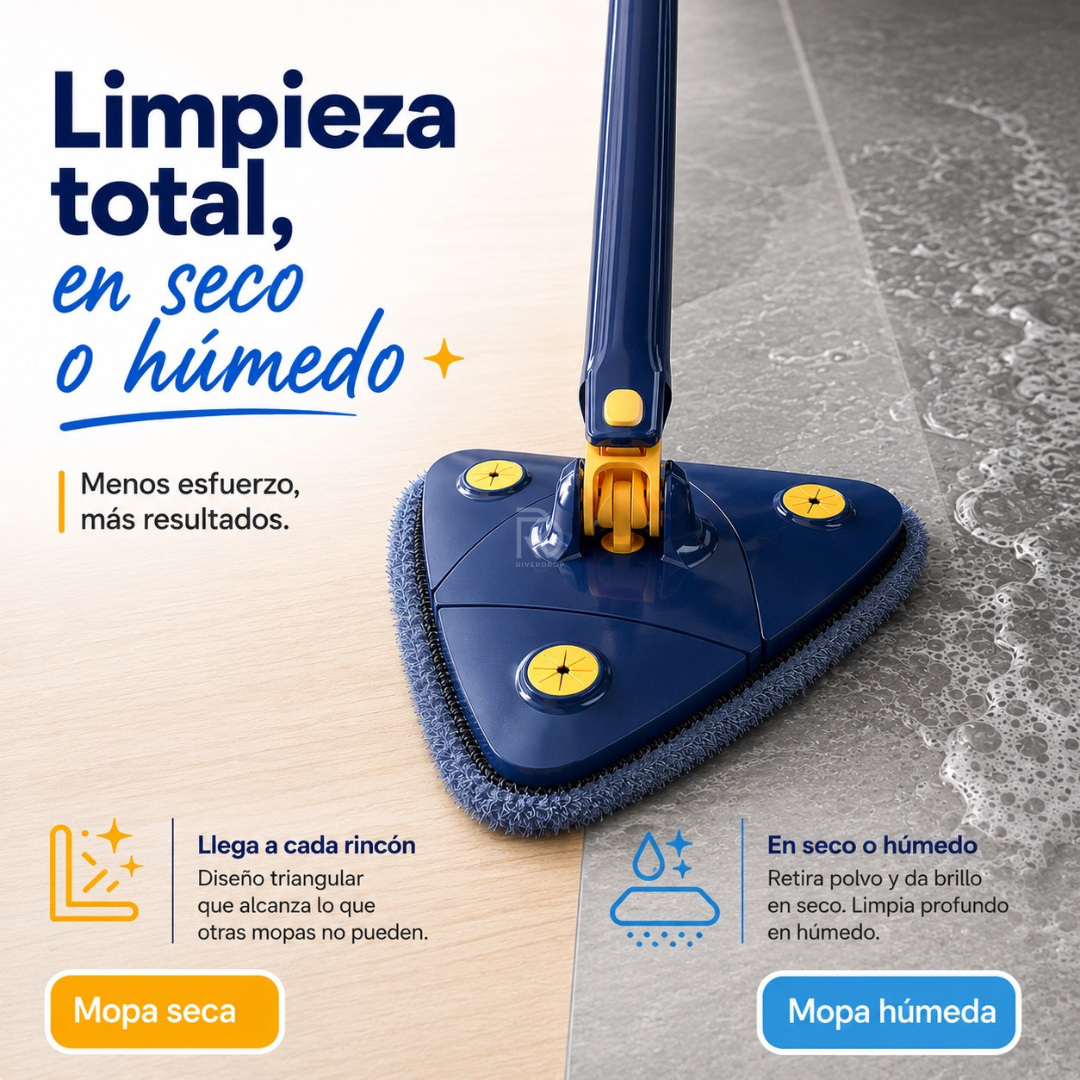 TriMop Pro™ 360° - Cada rincón vuelve a brillar