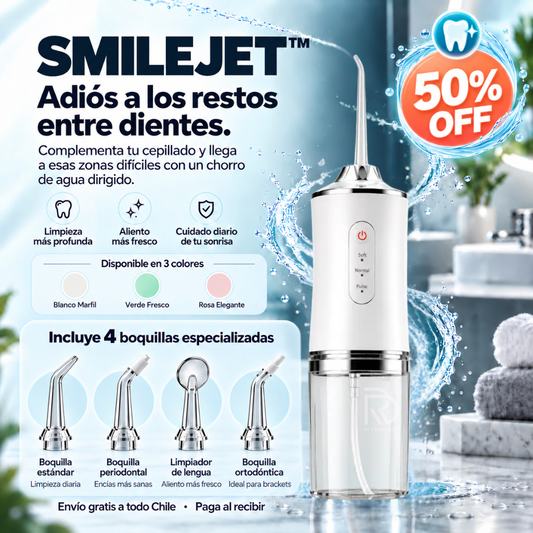 SmileJet™ - Adiós a los restos entre dientes.