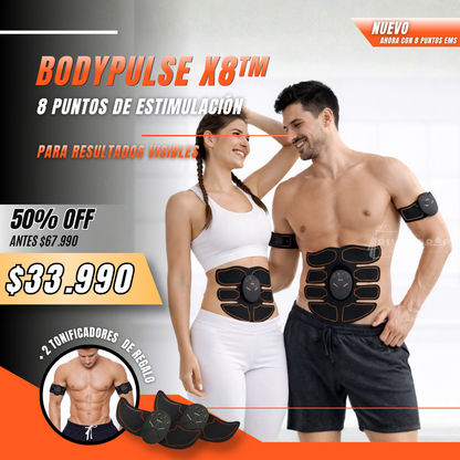 BodyPulse X8™ - 8 puntos de estimulación para resultados visibles