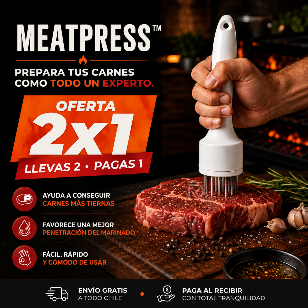 MeatPress™ - Prepara tus carnes como todo un experto.