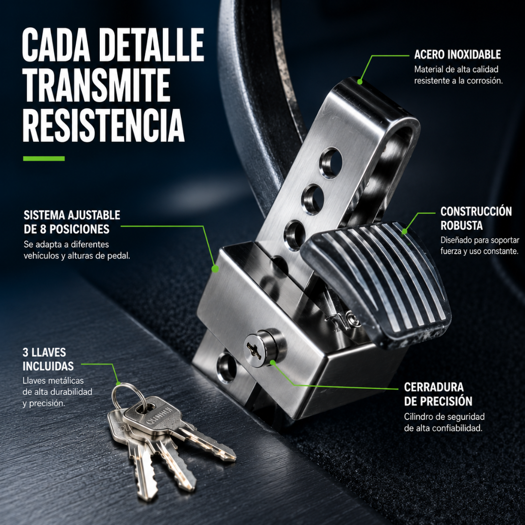 PedalLock™ - Protección inteligente, sin instalaciones eléctricas.