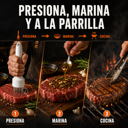 MeatPress™ - Prepara tus carnes como todo un experto.