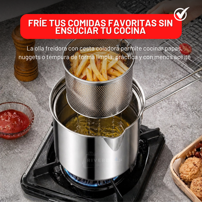 CleanFries™ -  Frituras más crujientes, con menos aceite y sin salpicaduras.