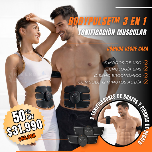 BodyPulse™ 3 en 1 - Tonificación muscular cómoda desde casa
