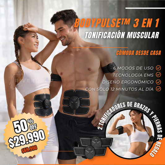 BodyPulse™ 3 en 1 - Tonificación muscular cómoda desde casa