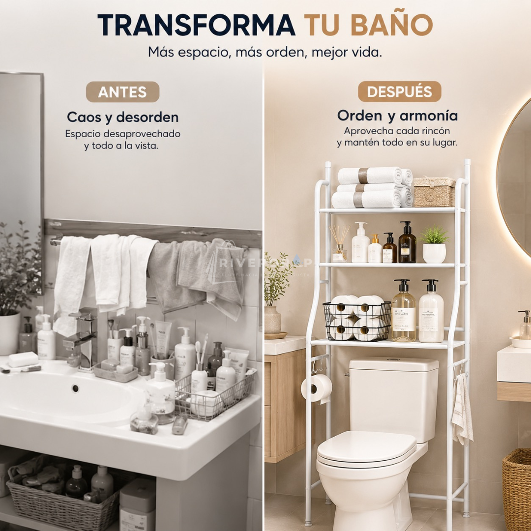 Baño Rack™ - Maximiza tu espacio y mantenlo ordenado con estilo