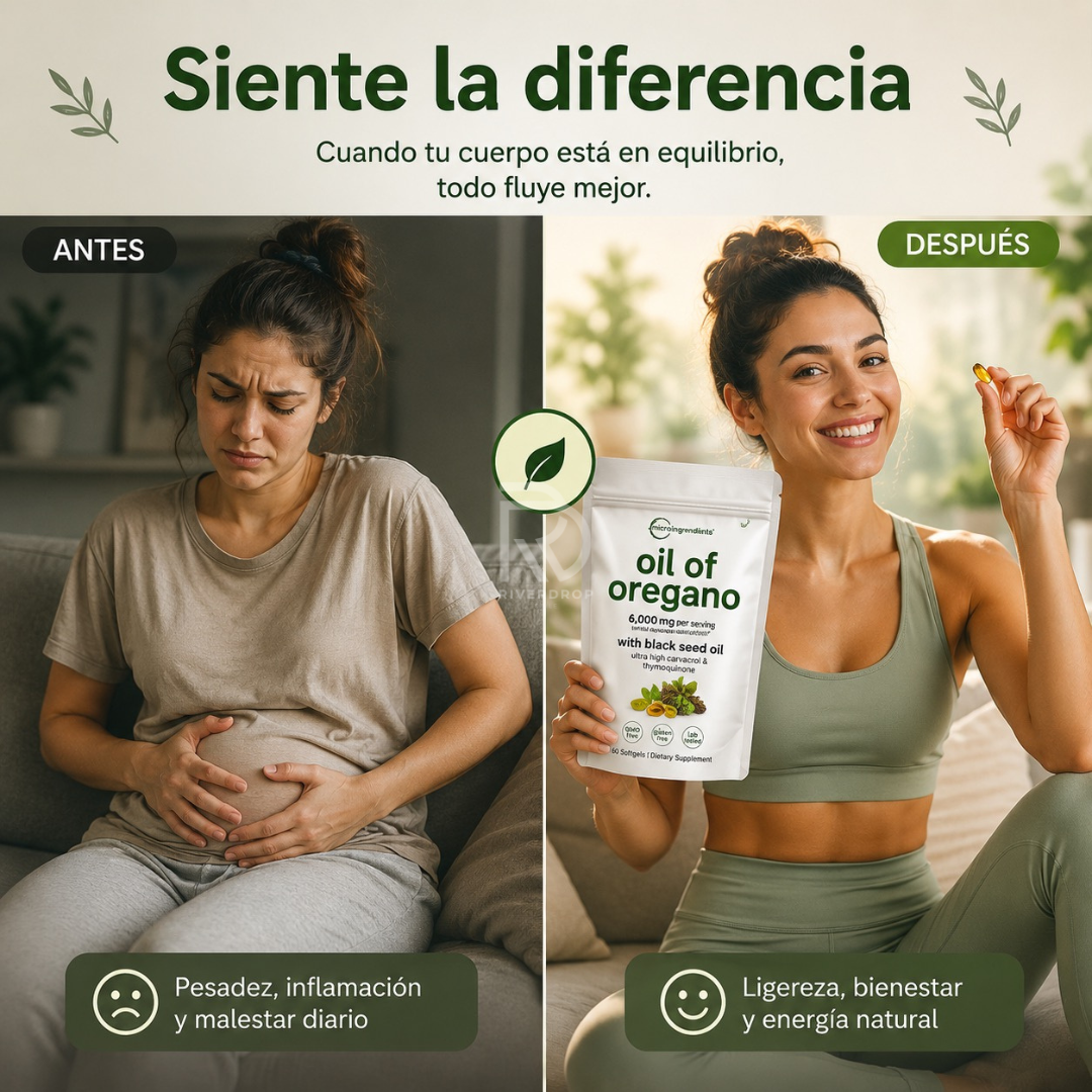 Oil Of Oregano 6000 Mg - Equilibrio, ligereza y bienestar desde la raíz