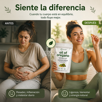 Oil Of Oregano 6000 Mg - Equilibrio, ligereza y bienestar desde la raíz