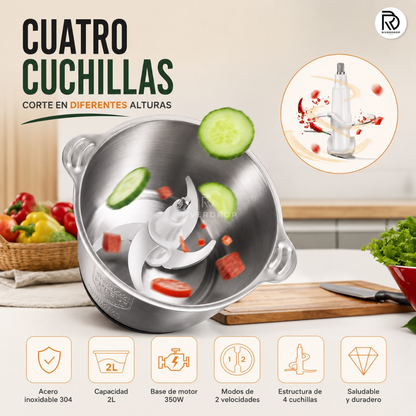 TitanChop & Mix™ - ¡Presiona, procesa y cocina!
