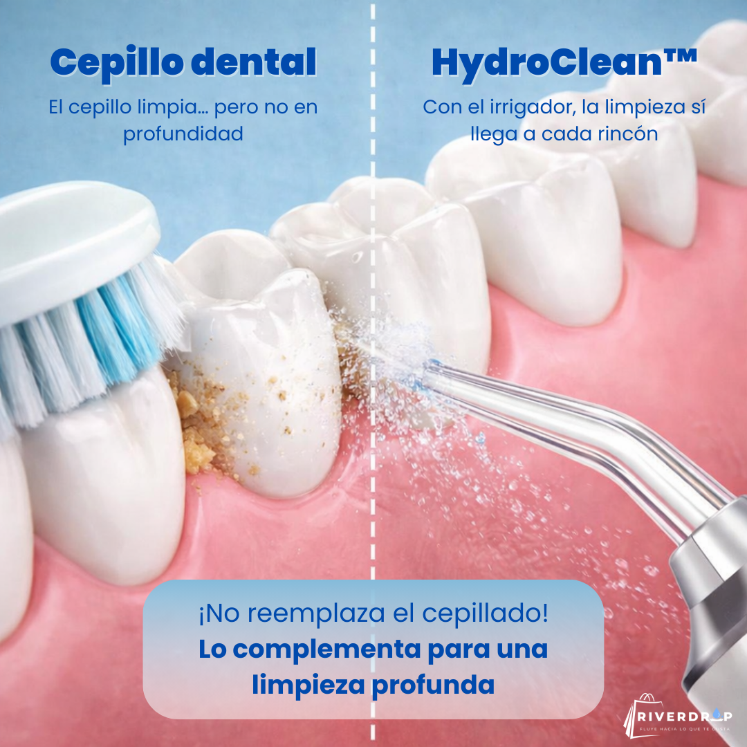 HydroClean™ - Remueve suciedad oculta entre dientes y encías