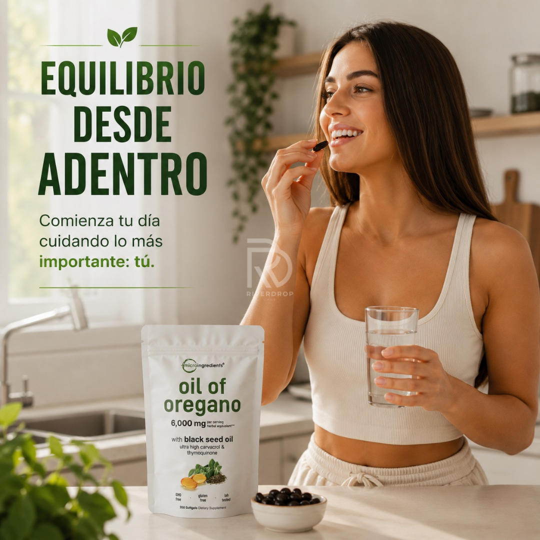 Oil Of Oregano 6000 Mg - Equilibrio, ligereza y bienestar desde la raíz
