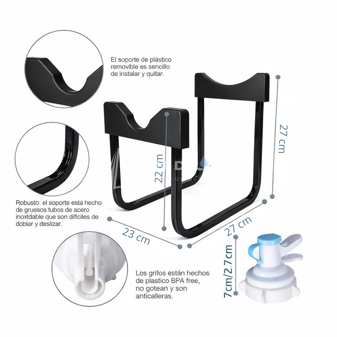HydroRack™ - Sirve agua de tu bidón de forma fácil y sin esfuerzo