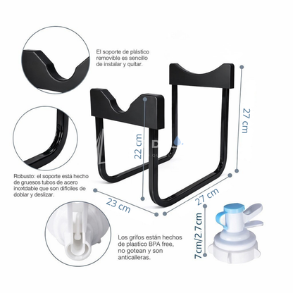 HydroRack™ - Sirve agua de tu bidón de forma fácil y sin esfuerzo