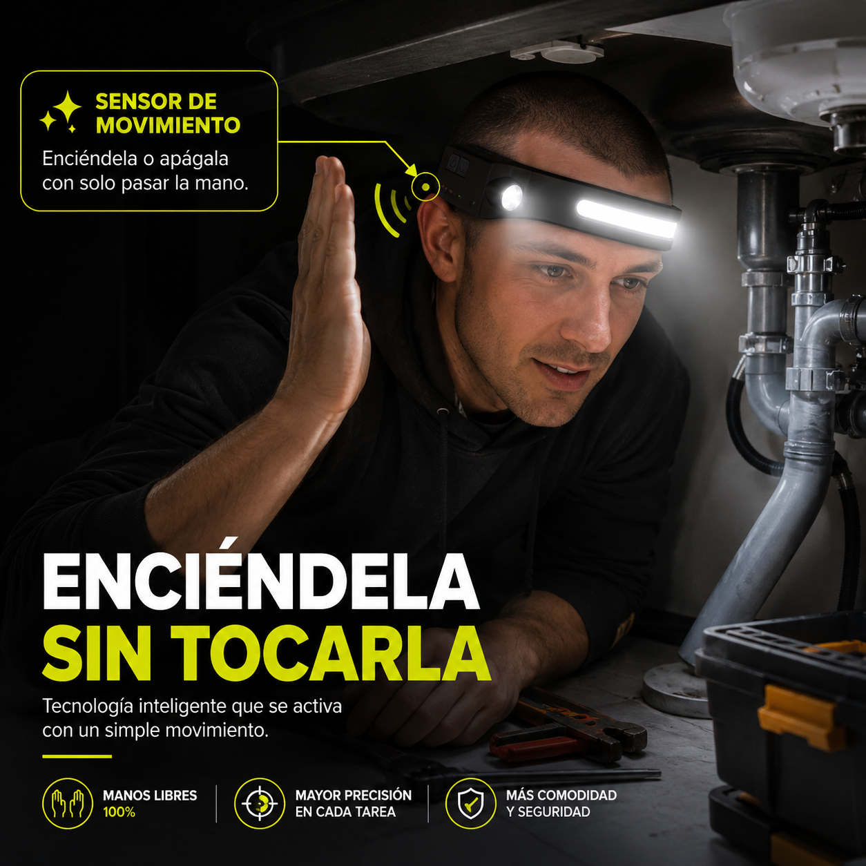 VisionBand Pro™ - Una linterna diseñada para cualquier desafío.