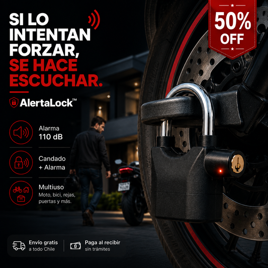 AlertaLock™ - Si lo intentan forzar, se hace escuchar.