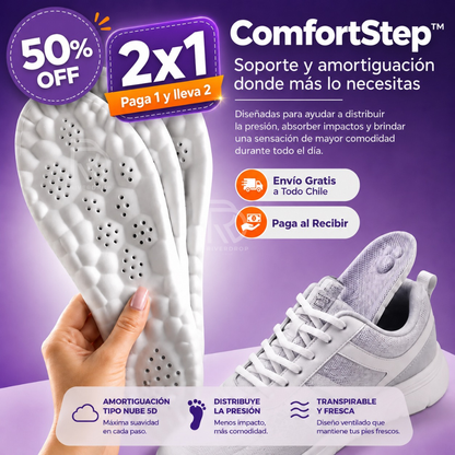 ComfortStep™ 2x1 - Soporte y amortiguación donde más lo necesitas.