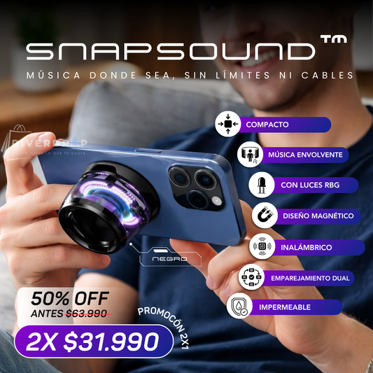 SnapSound™ - Música donde sea, sin límites ni cables