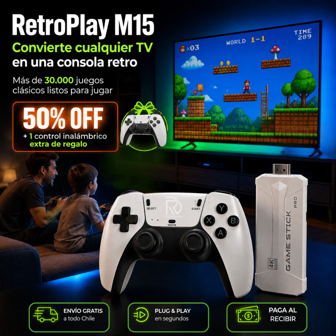 RetroPlay M15™ - Convierte cualquier TV en una consola retro.