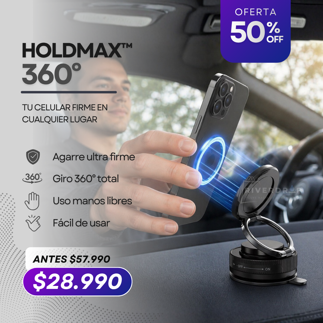 HoldMax™ 360° - Tu celular firme en cualquier lugar