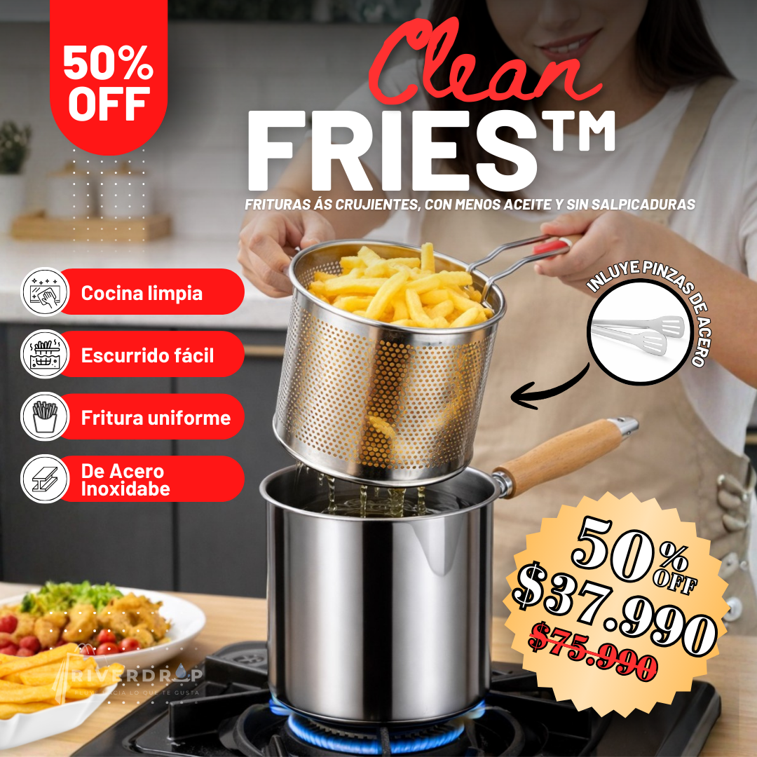 CleanFries™ -  Frituras más crujientes, con menos aceite y sin salpicaduras