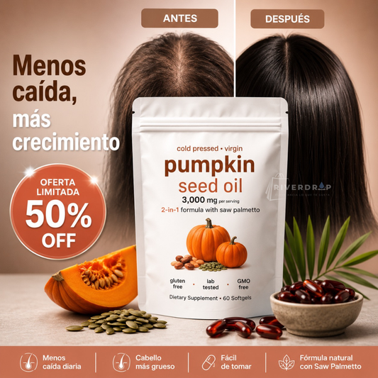 Pumpkin Seed Oil™ - Menos caída, más crecimiento