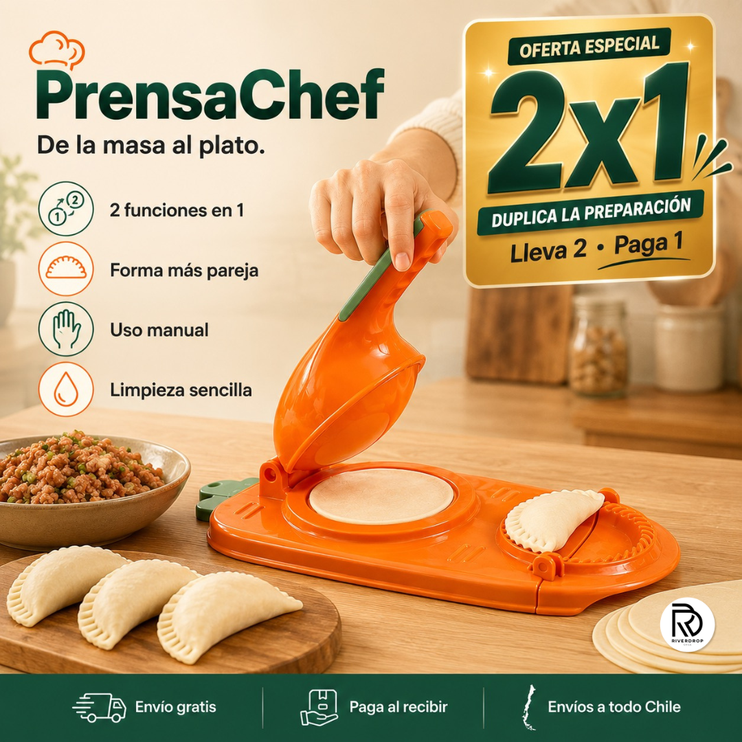 PrensaChef™ 2x1 - ¡De la masa al plato!