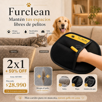 FurClean™ 2x1 - Mantén tus espacios libres de pelitos
