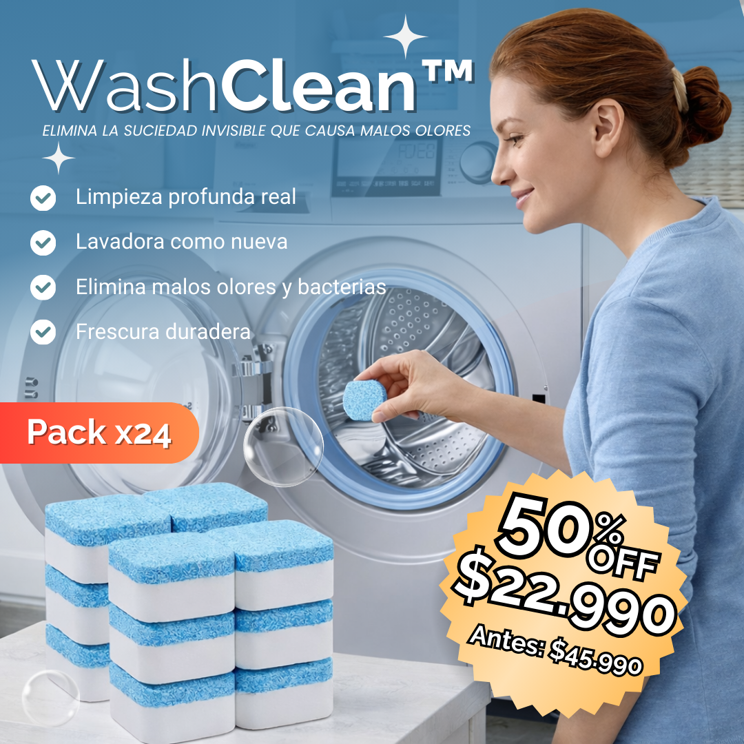 WashClean™ -  Elimina la suciedad invisible que causa malos olores
