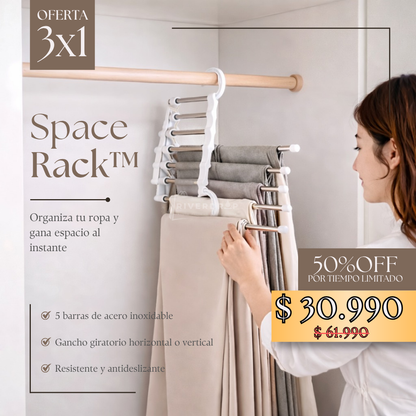 SpaceRack™ x3 - Organiza tu ropa y gana espacio al instante