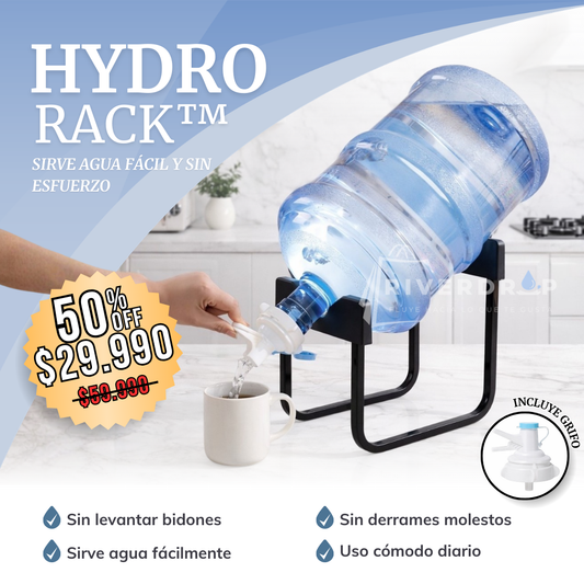 HydroRack™ - Sirve agua de tu bidón de forma fácil y sin esfuerzo