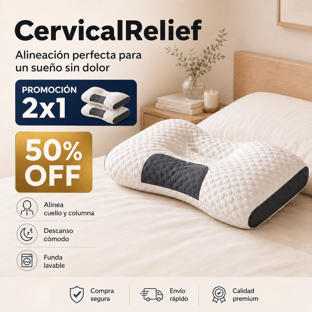 CervicalRelief™ 2x1 - Alineación perfecta para un sueño sin dolo