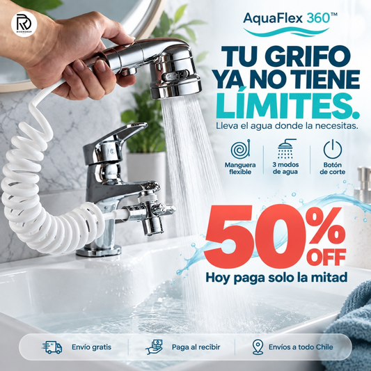AquaFlex 360™- Tu grifo ya no tiene límites