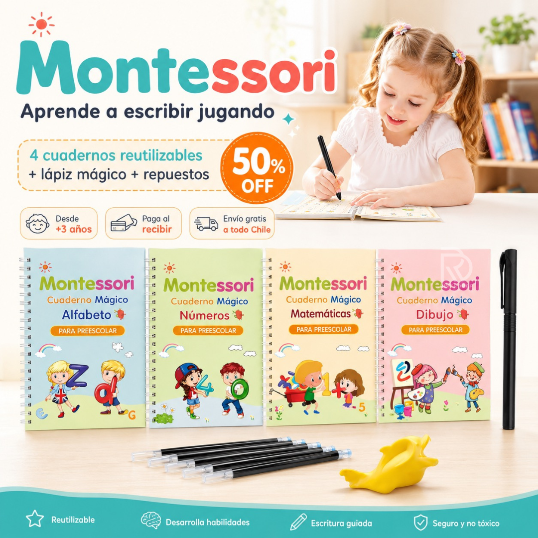 Libros Montessori - Aprende a escribir de forma entretenida