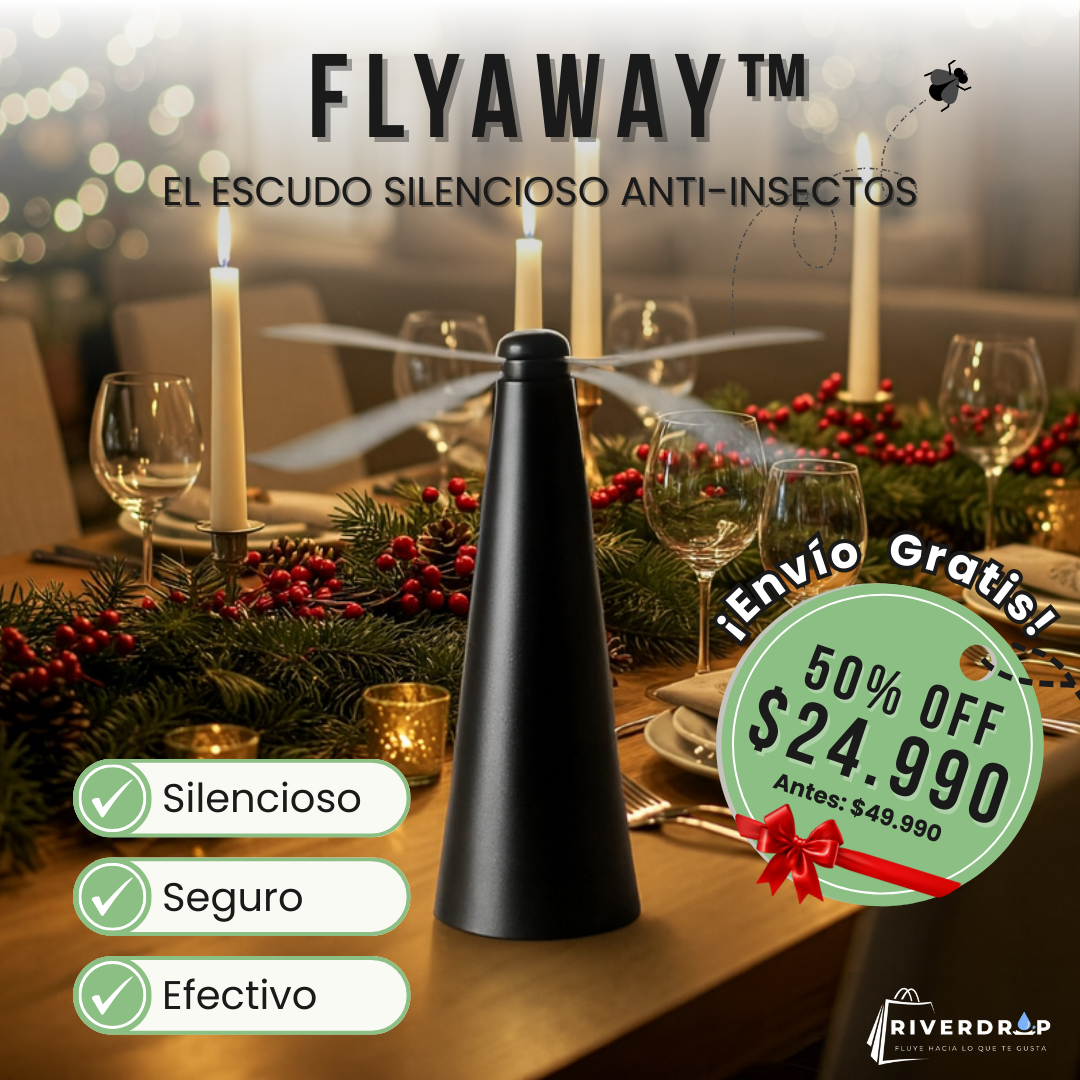 FlyAway™ - El escudo silencioso anti-insectos