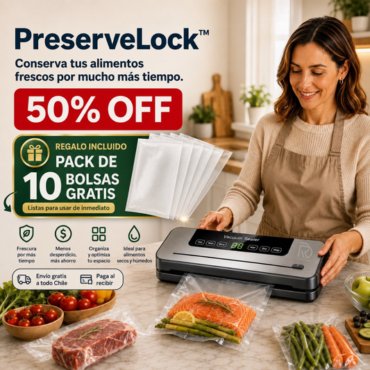 PreserveLock™ - Conserva tus alimentos frescos por mucho más tiempo.