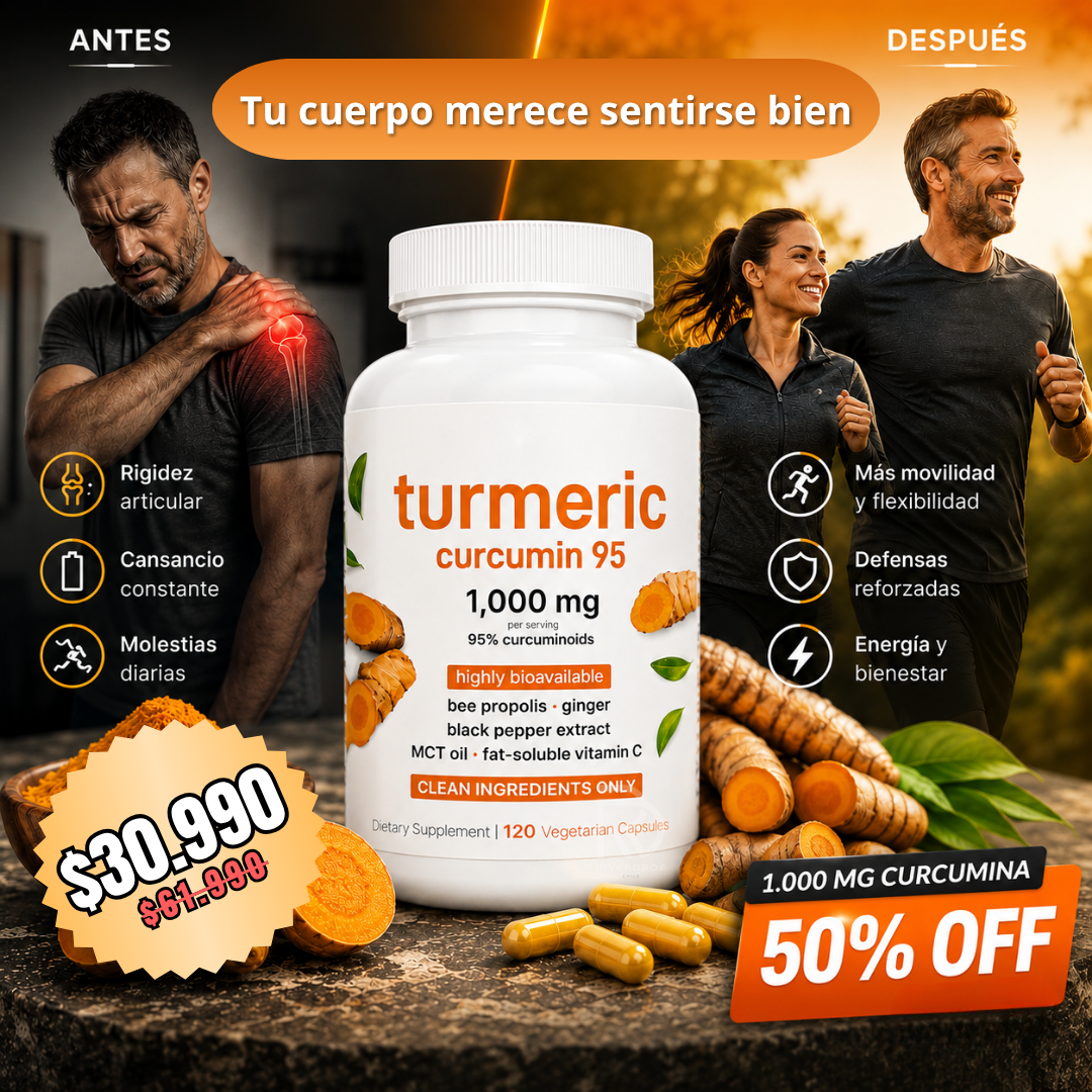 Turmeric Curcumin™ - Activa tus días naturalmente.
