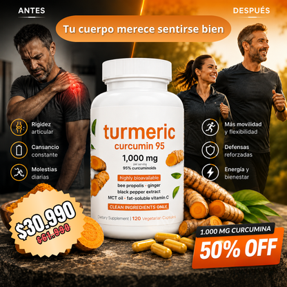 Turmeric Curcumin™ - Activa tus días naturalmente.