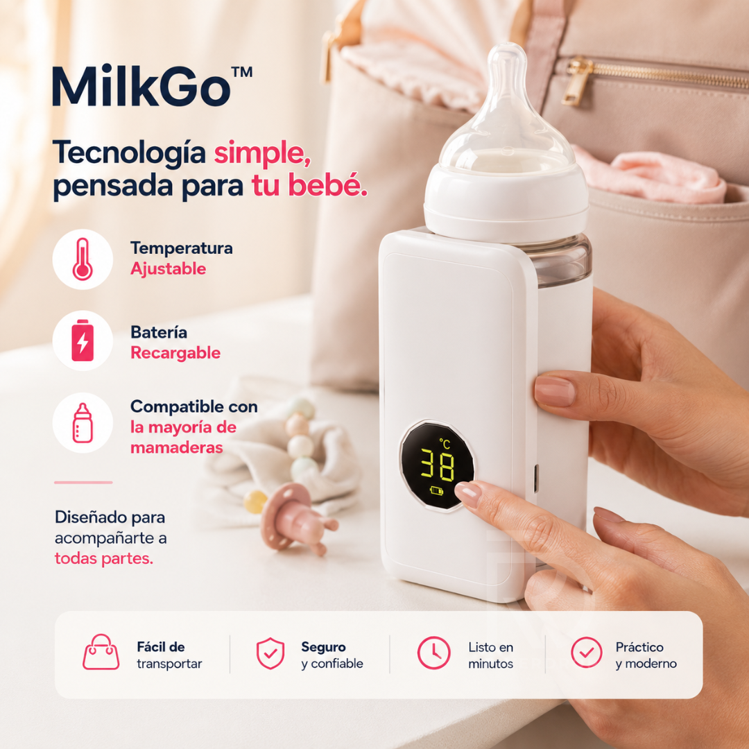MilkGo™ - Leche tibia en minutos, estés donde estés.