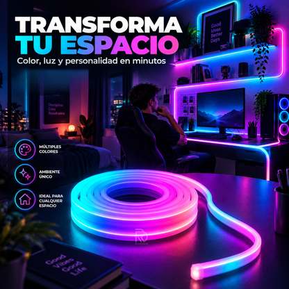 NeonVibe™ 5m. - Dale color, luz y personalidad a cualquier espacio.