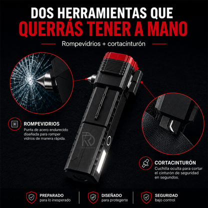 SafeLight 4 en 1™ - Mucho más que una linterna para tu auto.