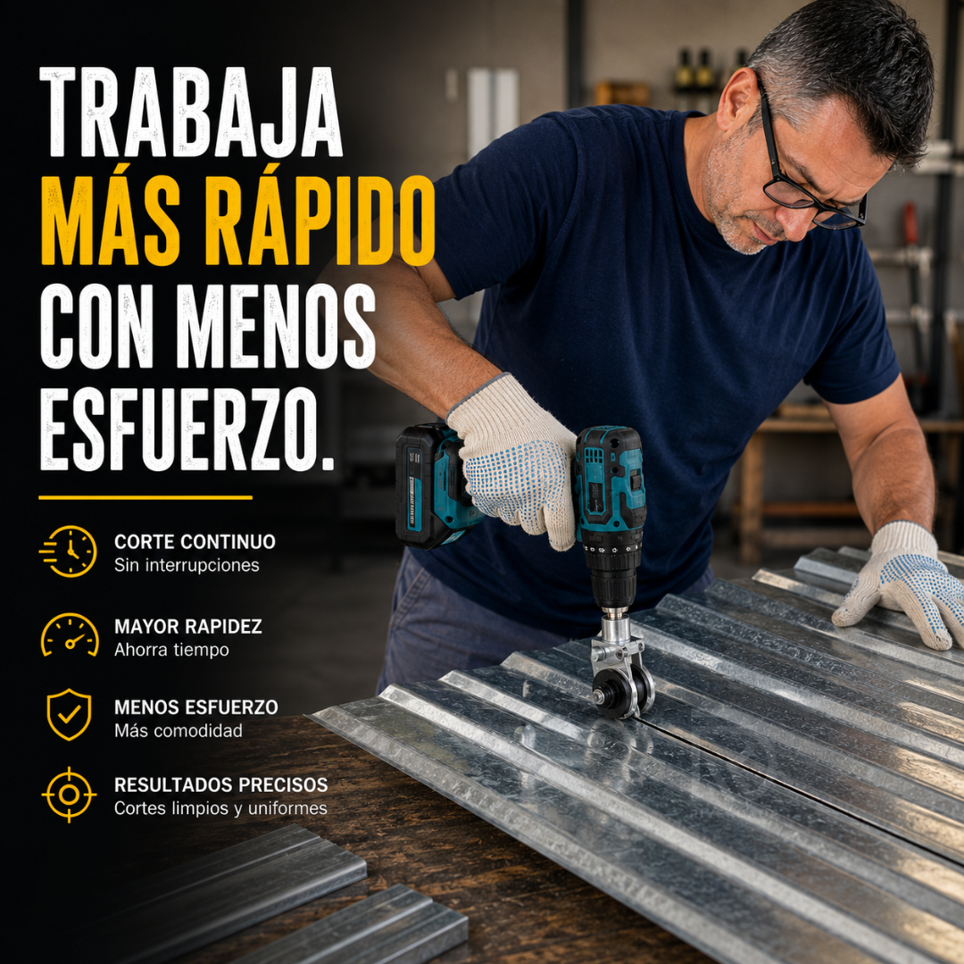 MetalCut Pro™ - Corta láminas metálicas con precisión profesional.