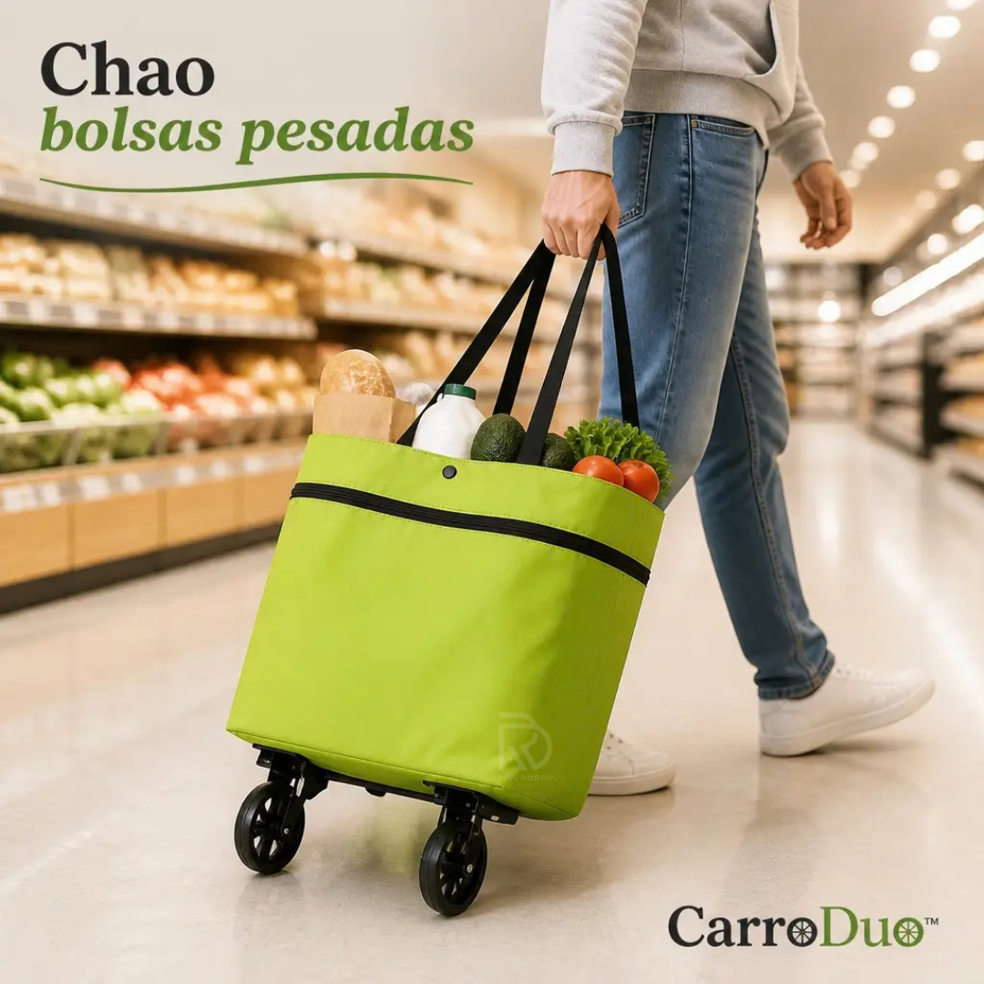 CarroDuo™ - Tus compras ruedan, tu espalda descansa.