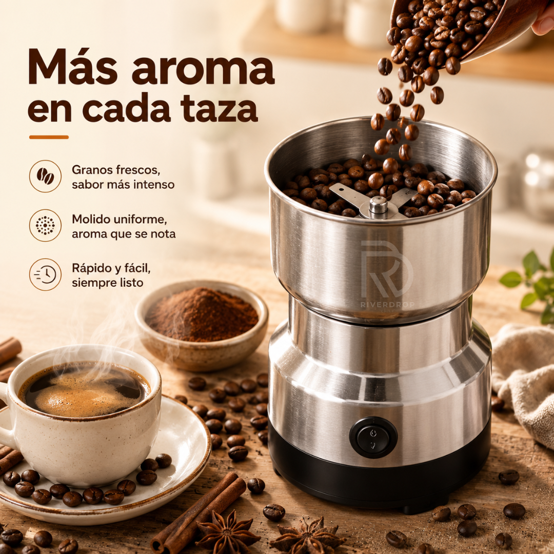 MoliMax Pro™ - Café y especias recién molidas en segundos.