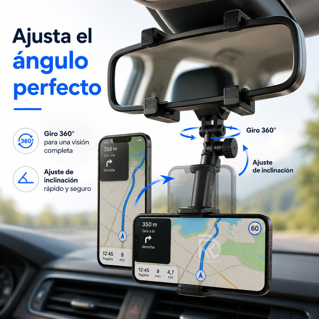 MirrorGrip™ - Conduce con el GPS donde realmente lo necesitas.