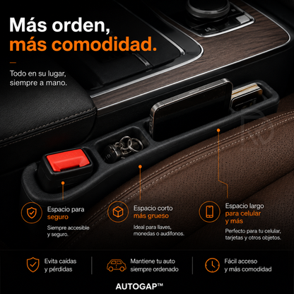 AutoGap™ - Menos desorden, más comodidad al conducir.