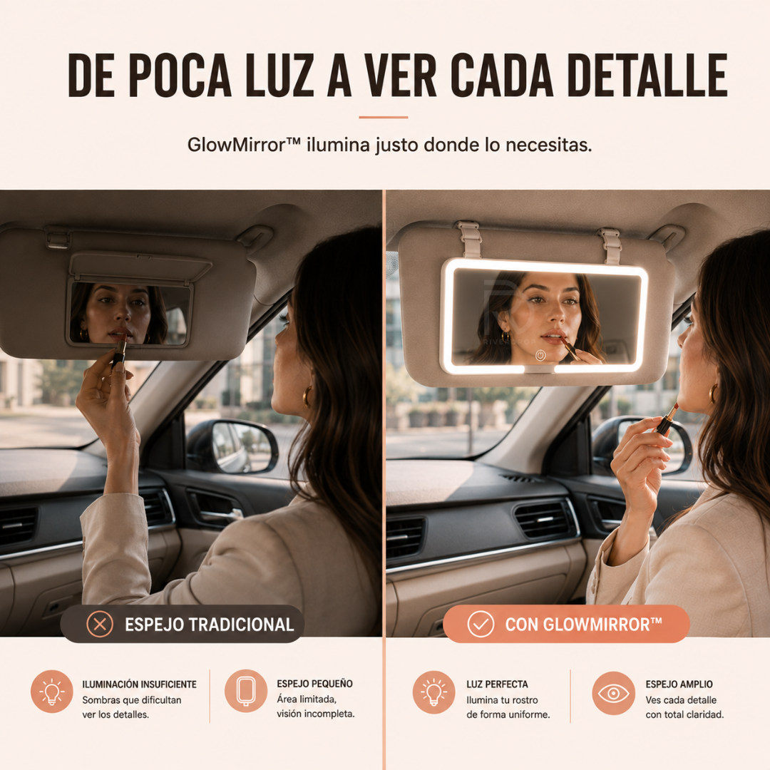 GlowMirror™ - La luz que te faltaba para ese último retoque.