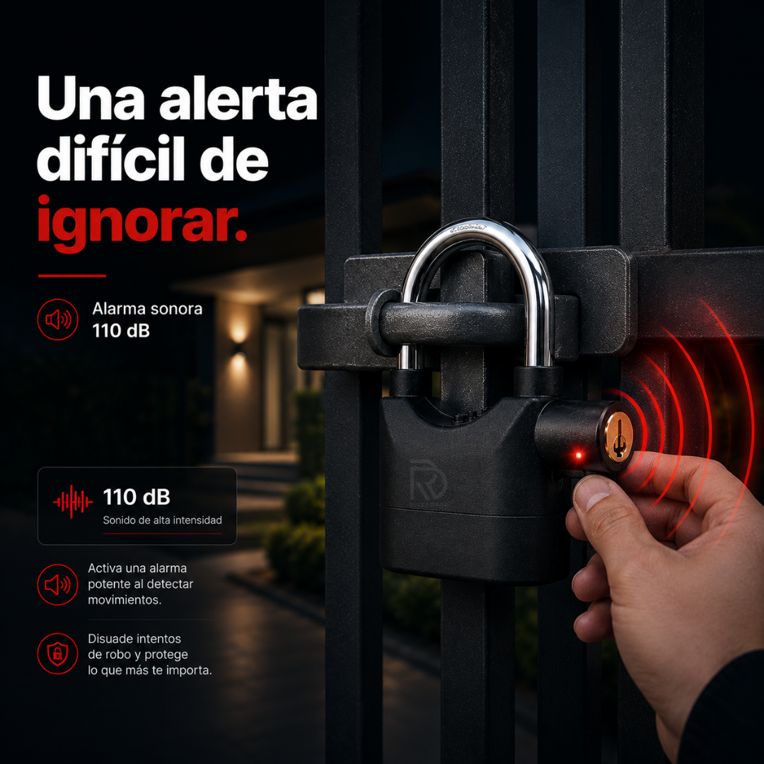 AlertaLock™ - Si lo intentan forzar, se hace escuchar.