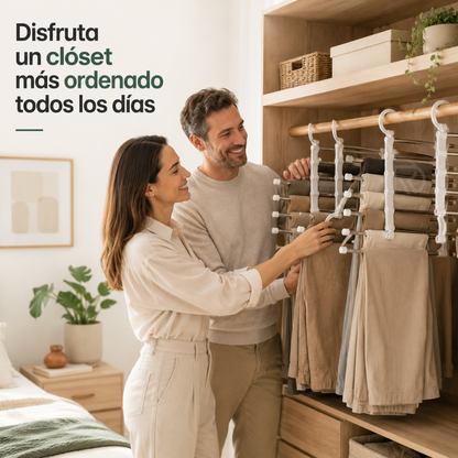 PerchaSmart™ 3x1 - Más espacio en segundos, sin cambiar tu clóset.