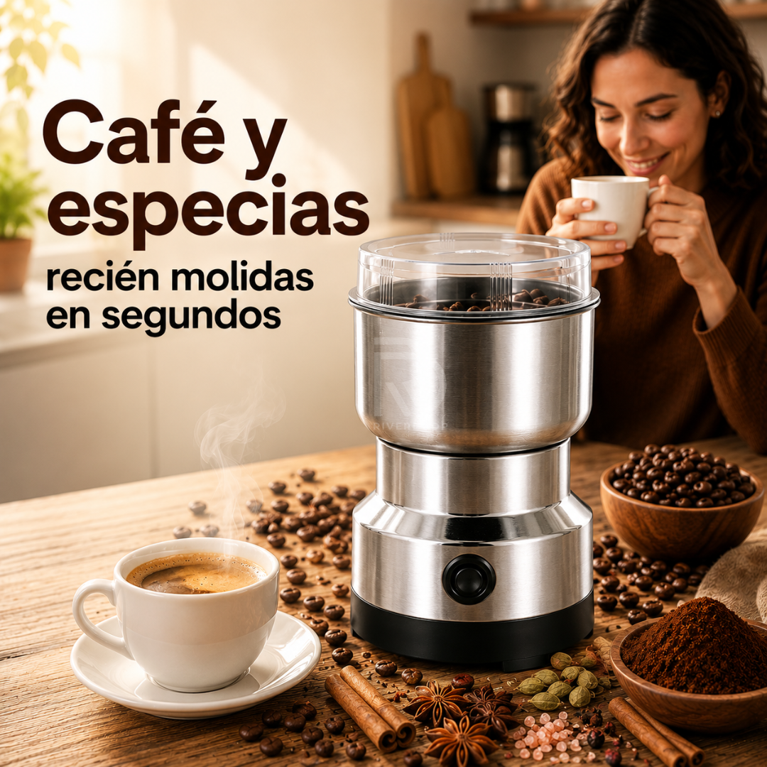 MoliMax Pro™ - Café y especias recién molidas en segundos.